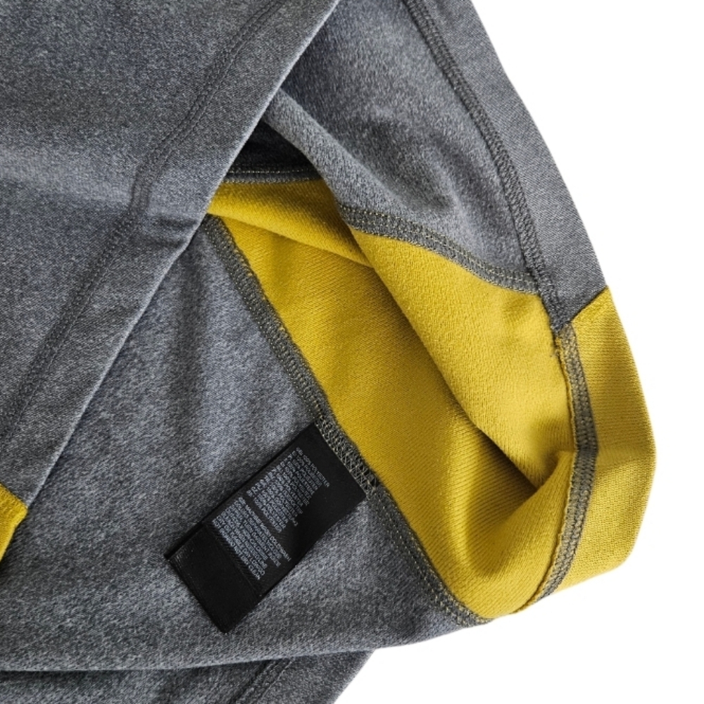 The North Face Men's Pullover Haft Zip Two Tone Mustard Yellow & Gray - Picture 7 of 8